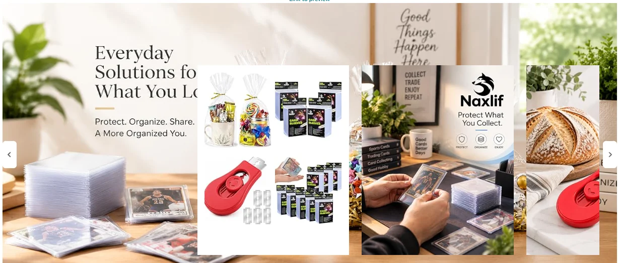 Naxlif Brand Store banner showing the product range